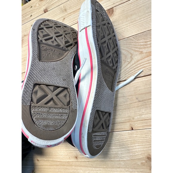 Converse Chuck Taylor double tongue High Top Sneakers Black neon Women's Size 7 - Picture 5 of 6